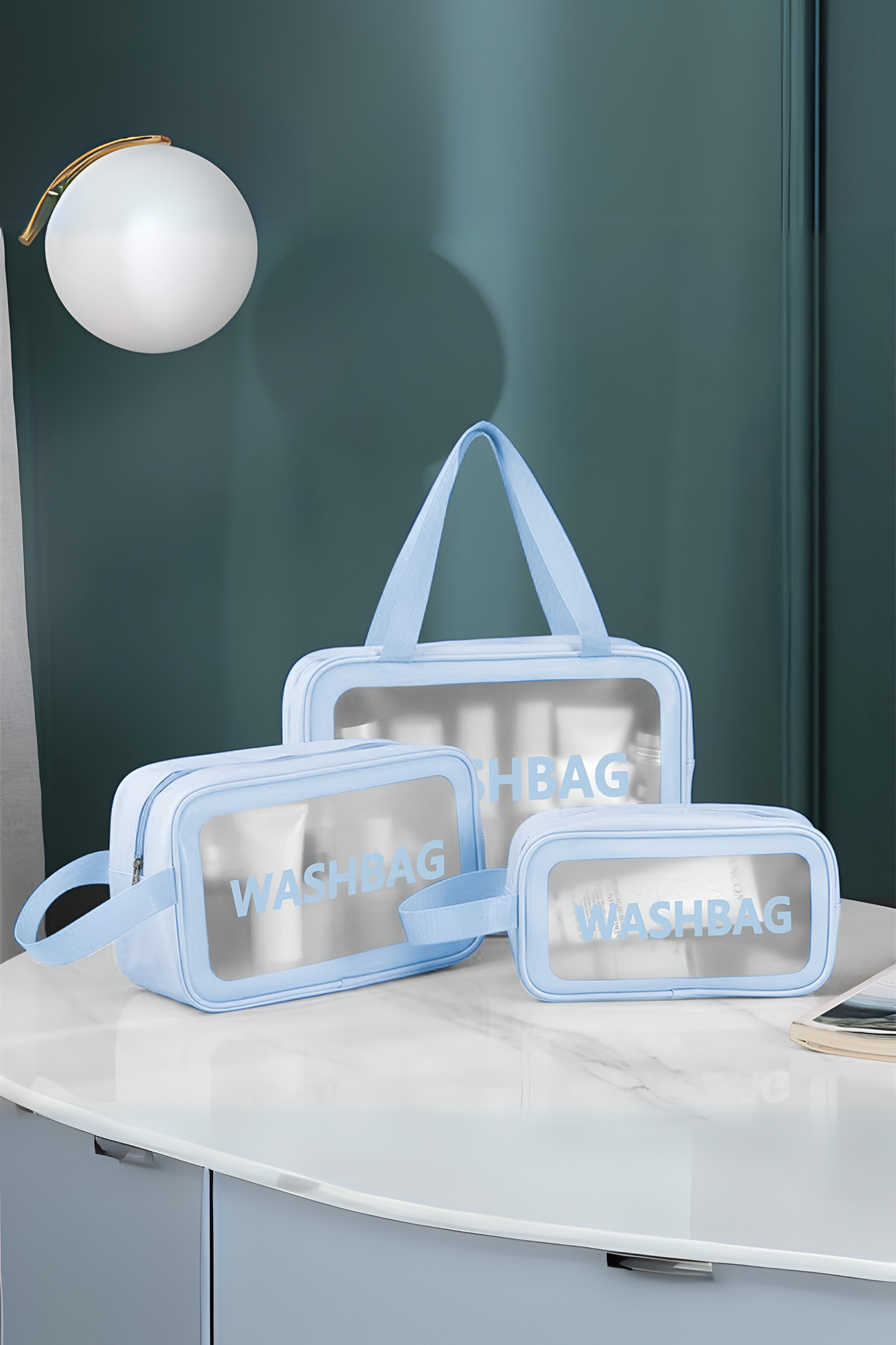 Travel Clear Cosmetic Bag 3 Pcs Wash Bag Set