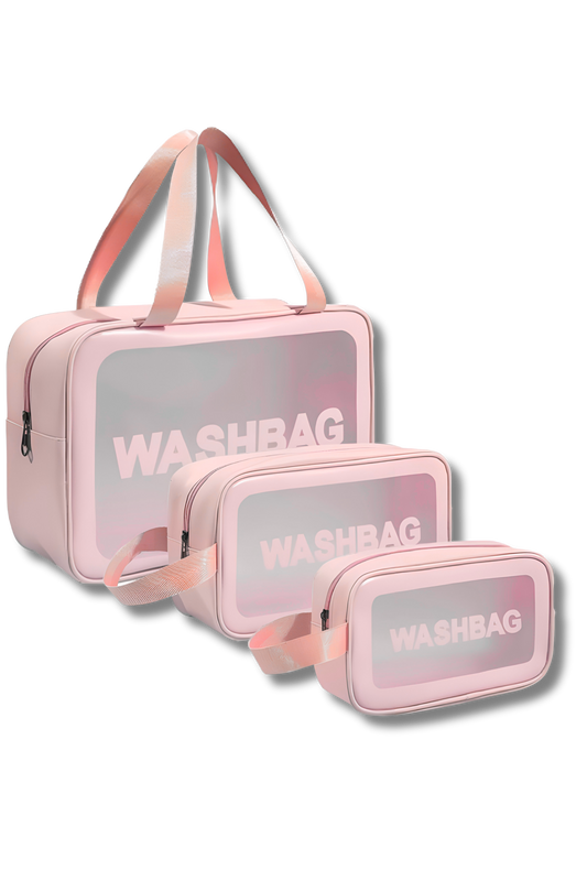 Travel Clear Cosmetic Bag 3 Pcs Wash Bag Set